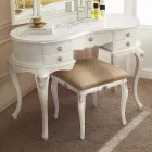 Klassischer Schminkkamm aus Holz mit Spiegel Made in Italy - Cambrige Viadurini