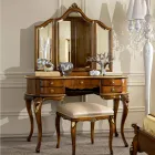 Klassischer Schminkkamm aus Holz mit Spiegel Made in Italy - Cambrige Viadurini