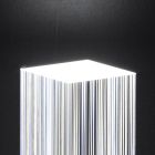 Led Stehlampe in satiniertem Acryl-Kristall-Triptychon-Design - Crystol Viadurini