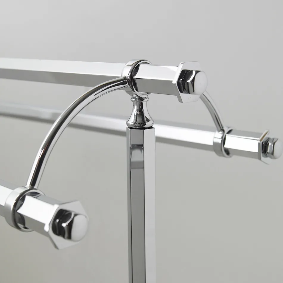 Vintage-Handtuchständer aus Messing für Badezimmer, hergestellt in Italien – Aristide Viadurini