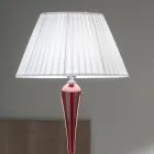 Klassische handgefertigte italienische Stehlampe aus Glas und Metall mit Lampenschirm - Oliver Viadurini