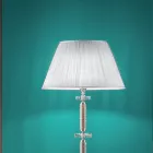 Klassische Design-Stehlampe aus Chrom, Kristall und glänzendem Metall - Sisifo Viadurini