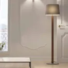 Modernes Design Stehleuchte aus Metall mit Stoff Lampenschirm Made in Italy - Jump Viadurini