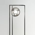 Moderne Stehlampe aus pulverbeschichtetem Metall und mundgeblasenem Glas - Zenio Viadurini