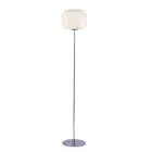 Stehlampe aus Glas mit zwei Oberflächenausführungen und Metallgestell, hergestellt in Italien – Brera Viadurini