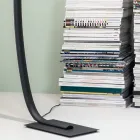 Moderne dimmbare LED-Stehlampe aus schwarzem, goldenem oder weißem Metall - Gondola Viadurini