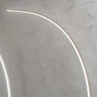 Moderne dimmbare LED-Stehlampe aus schwarzem, goldenem oder weißem Metall - Gondola Viadurini