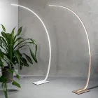 Moderne dimmbare LED-Stehlampe aus schwarzem, goldenem oder weißem Metall - Gondola Viadurini