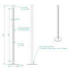 Moderne Metall-Stehlampe mit doppelter Beleuchtung, hergestellt in Italien – römisch Viadurini