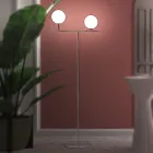 Moderne Stehlampe aus mundgeblasenem venezianischem Glas - Snow Viadurini