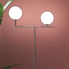 Moderne Stehlampe aus mundgeblasenem venezianischem Glas - Snow Viadurini