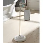 Vintage 3-Arm-Handtuchhalterständer aus Messing und Keramik - Lyon Viadurini