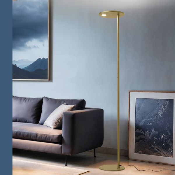 Stehlampe aus metall mit verschiedenen oberflächen made in italy - lumi