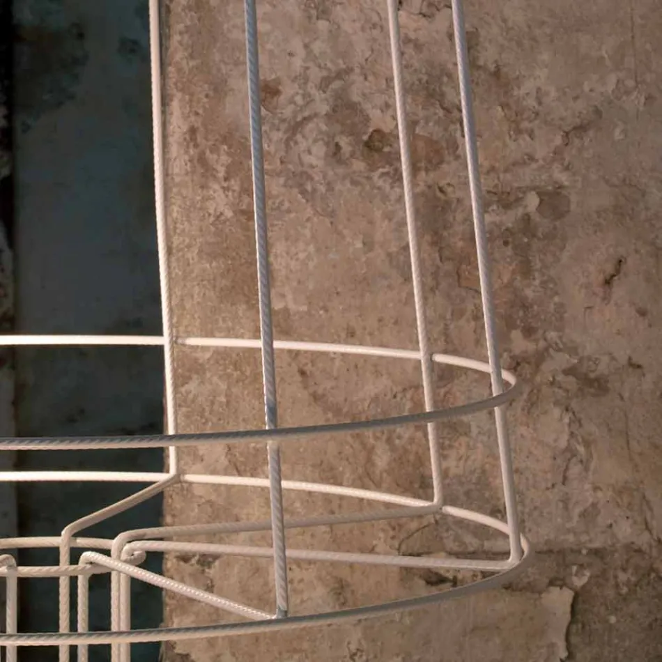 Wohnzimmer Stehlampe 3 Lichter in Weiß oder Naturmetall Minimal Style - Styling Viadurini