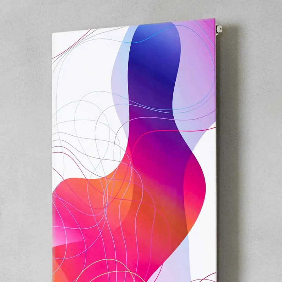 Elektrische Wandstrahlplatte aus Stahl mit 1000 Watt - Kelvin-Dekoration Viadurini