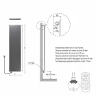 Vertikale elektrische Strahlungsplatte in Gold Modernes Design bis 1000 W - Eis Viadurini