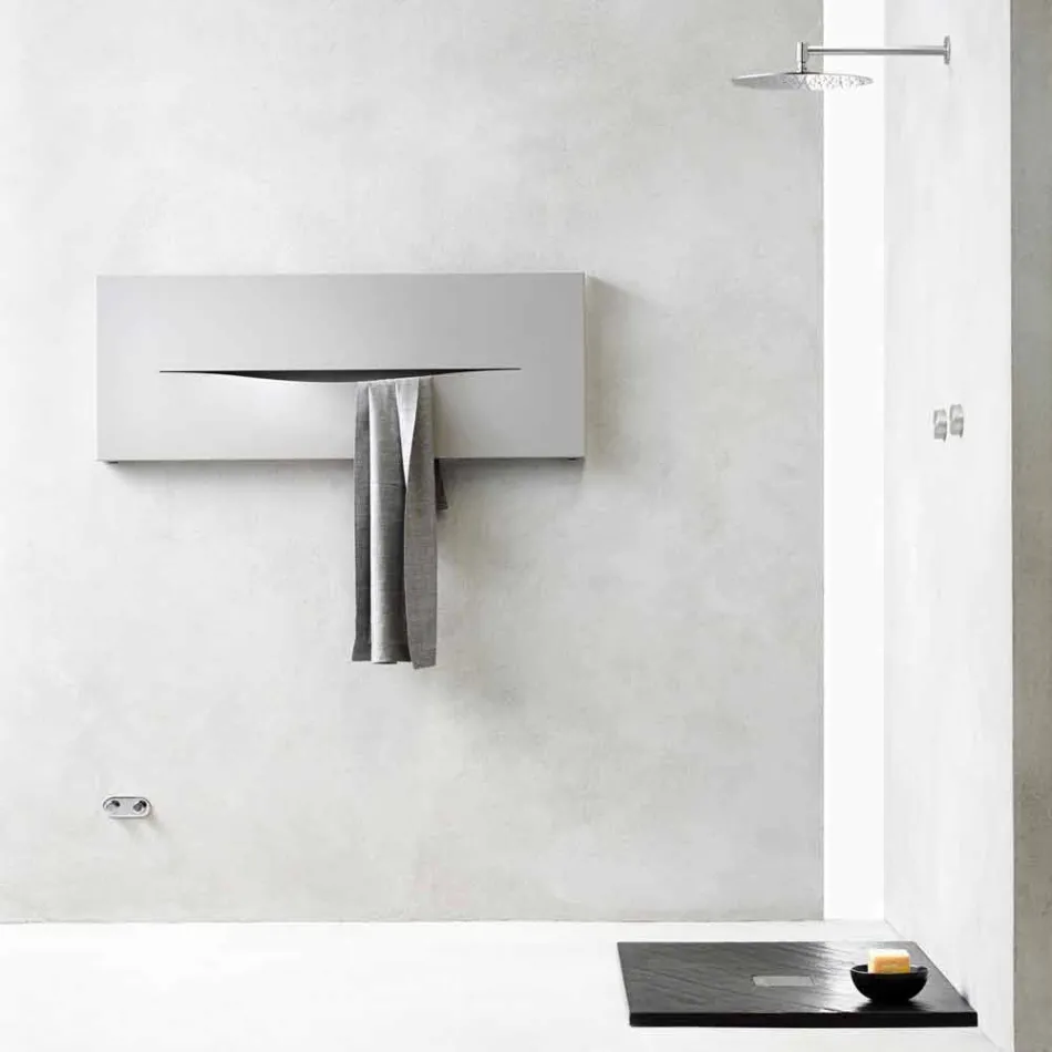 Horizontale Ausführung Hydraulische Strahlungsplatte aus Stahl bis 820 W - Schnitt Viadurini