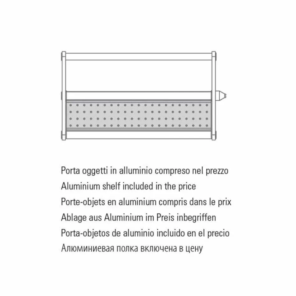 Strahlungsplatte in Aluminium und elektrischem und farbigem Stoffdesign 150 W - Sam Viadurini