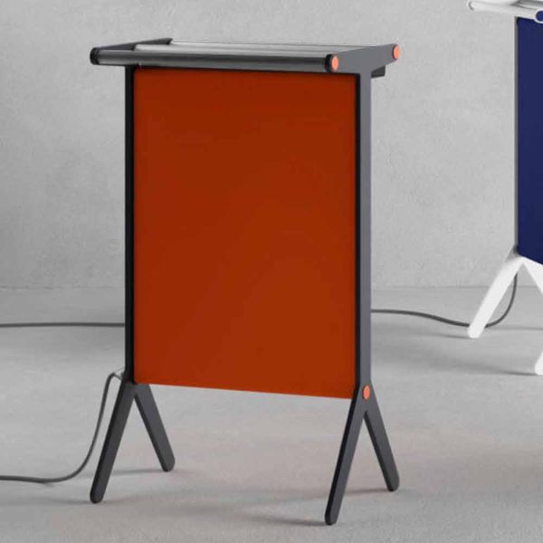 Elektrische strahlungsplatte in aluminium und farbigem stoffdesign 150 w - sam
