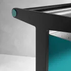 Strahlungsplatte in Aluminium und elektrischem und farbigem Stoffdesign 150 W - Sam Viadurini