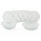 Transparente Glasteller Luxury Classic Decor 18-teilig - Palazzo Viadurini