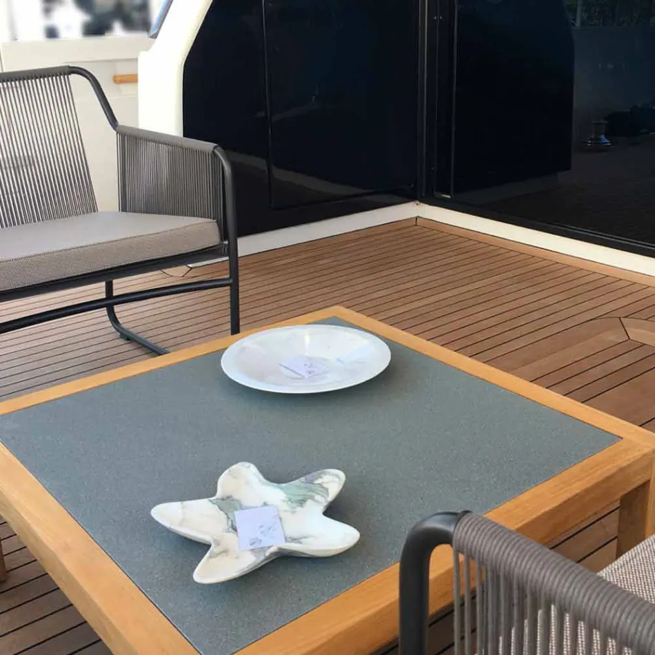 Moderne Marmortasse in Form eines Seesterns Made in Italy - Ticcio Viadurini