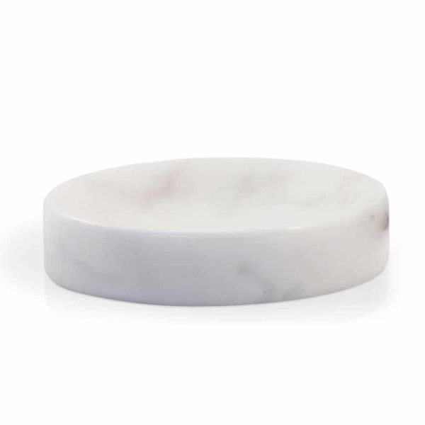 Weiße carrara marmor seifenschale made in italy - sismo