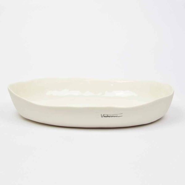 Luxus design weißes porzellan oval servierteller - arcimaesta
