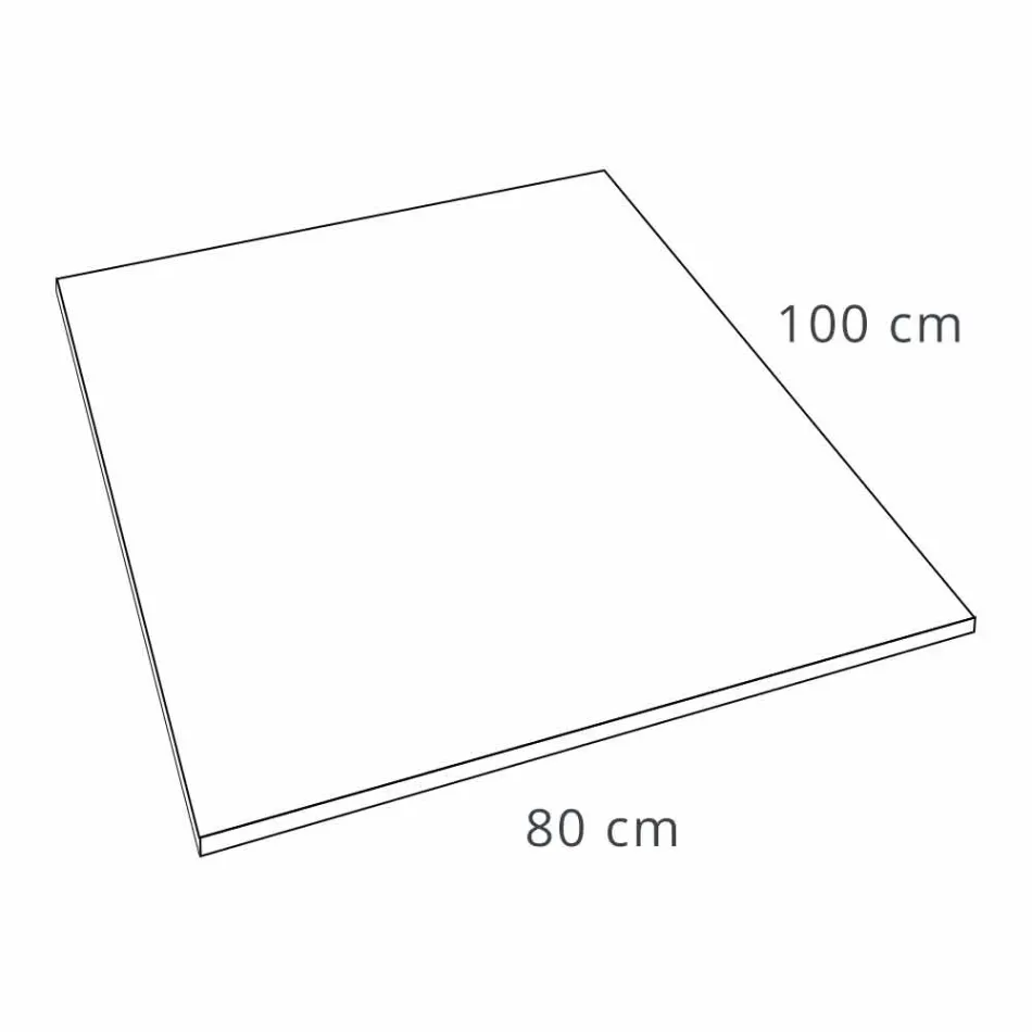 Duschwanne 100x80 in Resin Stone Effect Finish Modernes Design - Domio Viadurini