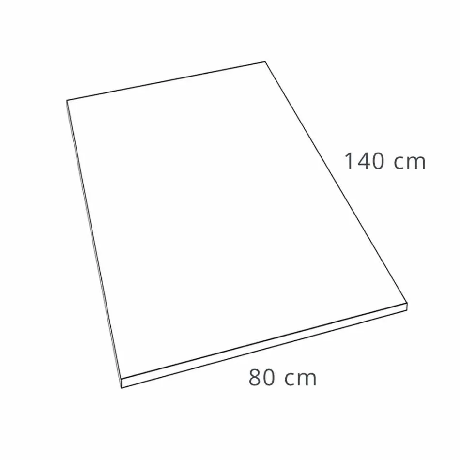 Resin Duschwanne 140x80 in modernem White Slate Effect Finish - Sommo Viadurini