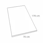 Duschwanne aus Kunstharz mit Betoneffekt 170x70 mit Stahlgitter - Cupio Viadurini