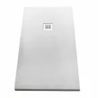 Duschwanne 170x70 aus Stein-Effekt-Harz mit Stahlgitter - Domio Viadurini