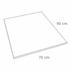 Duschwanne 90x70 aus weißem Harz mit Samteffekt und Ablaufabdeckung - Estimo Viadurini