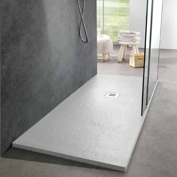 Modernes design duschwanne 160x80 in resin slate effect finish - sommo