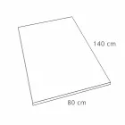 Duschwanne aus rechteckigem Harz mit weißem Samteffekt 140 x 80 cm - Estimo Viadurini