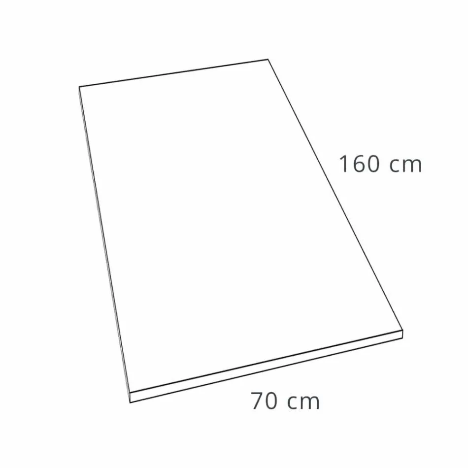 Resin Duschwanne Beton Effekt Finish 160x70 Modern - Cupio Viadurini