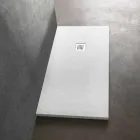 Moderne rechteckige Duschwanne 160x80 aus Stein-Effekt-Harz - Domio Viadurini