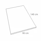 Rechteckige Duschwanne 140x90 cm in weißem Harz Samteffekt - Estimo Viadurini