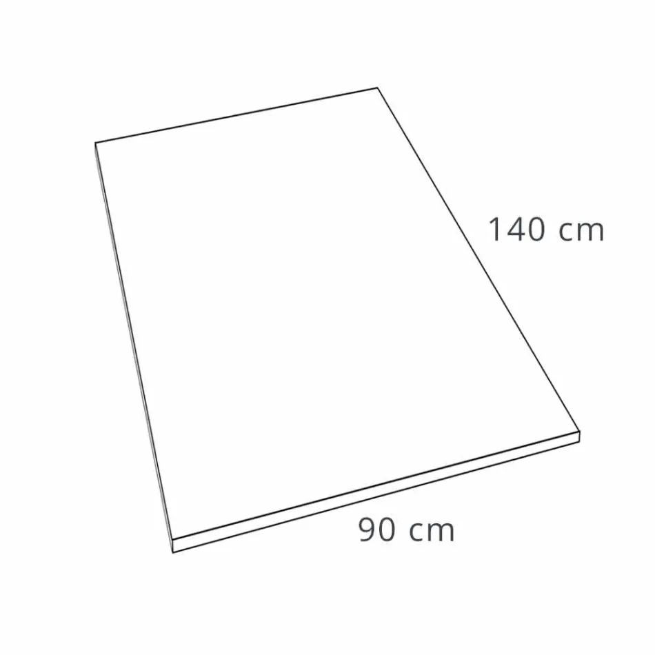 Rechteckige Duschwanne 140x90 in Resin Stone Effect Finish - Domio Viadurini