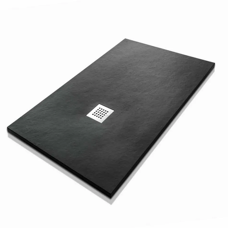 Rechteckige Duschwanne 140x90 in Resin Stone Effect Finish - Domio Viadurini