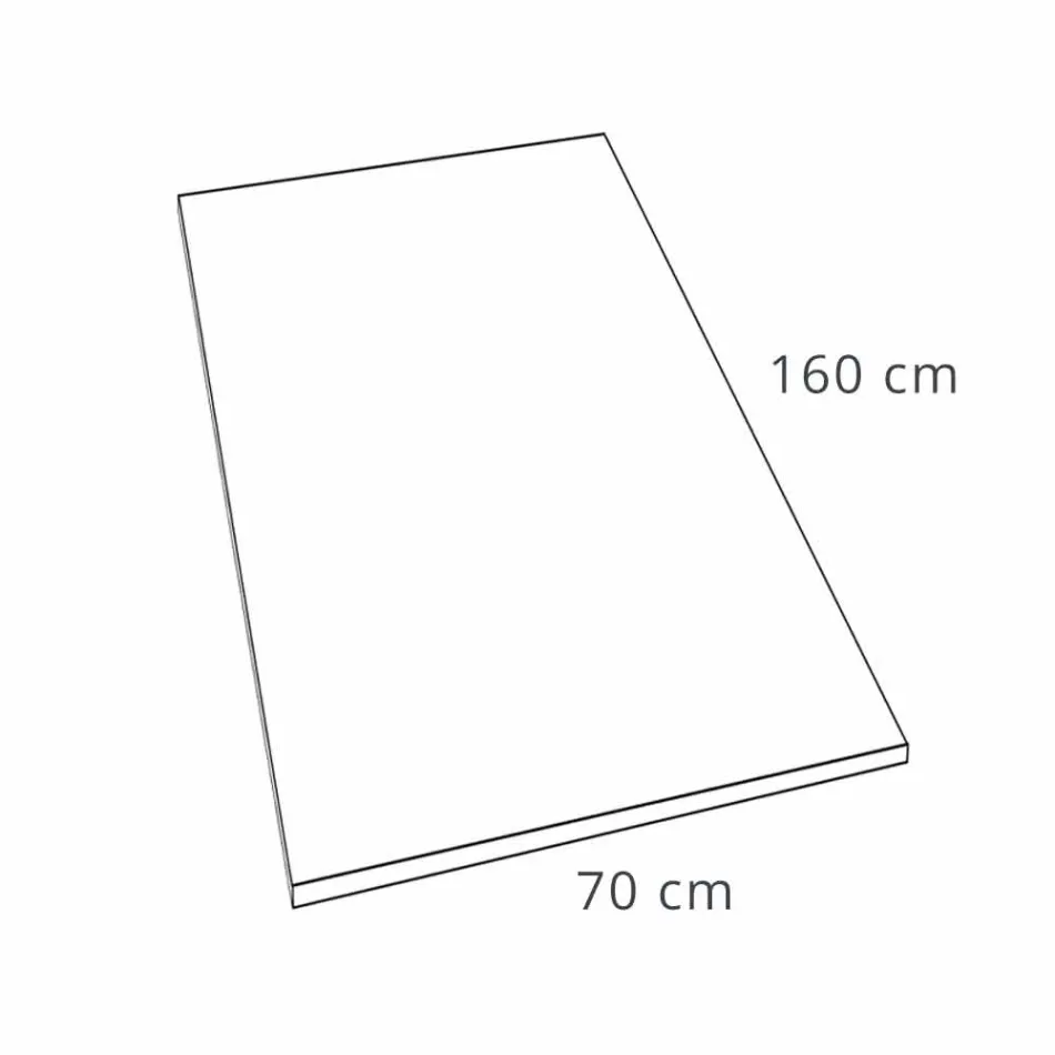 Rechteckige Duschwanne 160x70 cm in weißem Harz Modernes Design - Estimo Viadurini