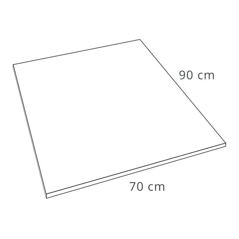 Moderne rechteckige Duschwanne in Harzbetoneffekt 90x70 cm - Cupio Viadurini