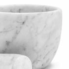 Kleiner Mörser mit Stößel aus weißem Carrara-Marmor Made in Italy - Mirel Viadurini
