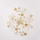 6-flammige Deckenleuchte aus Metall und Kristall für Interieurs mit anspruchsvollem Stil – Orchidea Viadurini