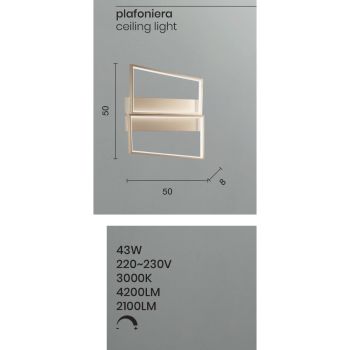 LED-Deckenleuchte mit Metallstruktur in weißer Ausführung - Squadra