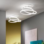 Modernes Design LED-Deckenlampe aus weiß lackiertem Metall - Rivolta Viadurini
