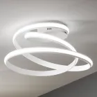 Modernes Design LED-Deckenlampe aus weiß lackiertem Metall - Rivolta Viadurini