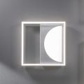 LED-Deckenlampe aus silberfarbenem Metall mit Perimeter-Diffusor - Arco