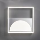 LED-Deckenlampe aus silberfarbenem Metall mit Perimeter-Diffusor - Arco Viadurini