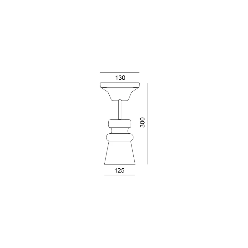 Handgefertigte Deckenlampe aus Majolika und Aluminium Made in Italy - Toscot Battersea Viadurini
